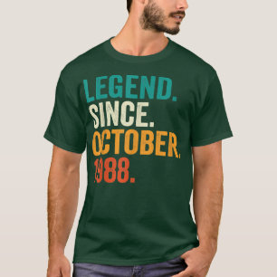 Legend Seit Oktober 1988 34 Jahre alte Geschenke 3 T-Shirt