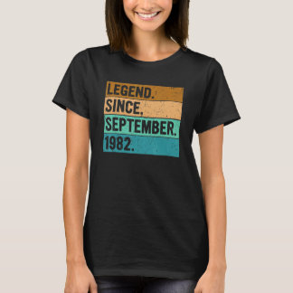 Legend Seit September 1982 40 Jahre alt 40. Bir T-Shirt