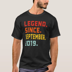 Legend Seit September 2019 3 Jahre alt 3. Geburtst T-Shirt