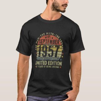 Legend September 1957 Vintag 67. Geburtstag Made i T-Shirt