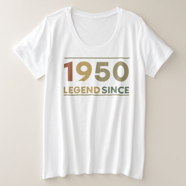 Legend Since 1950 Große Größe T-Shirt (Design vorne)