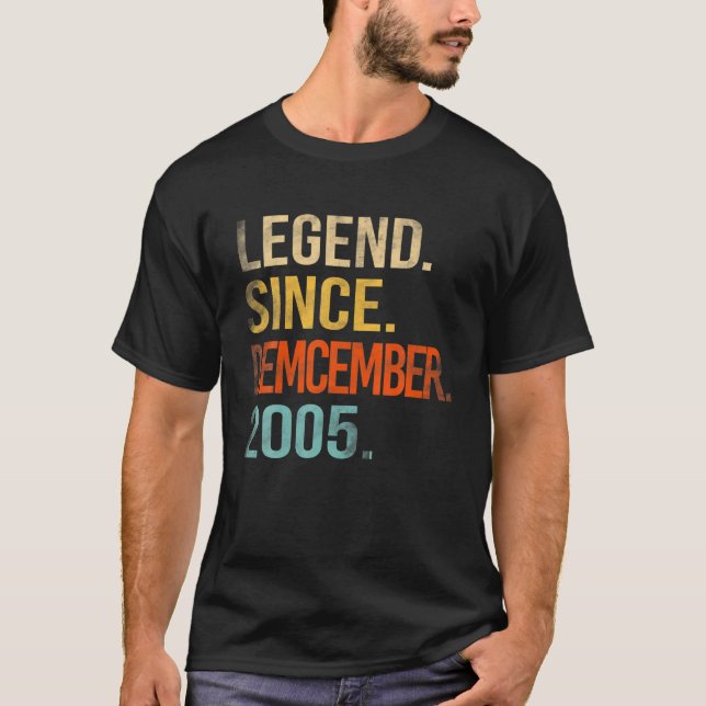 Legend Since December 2005 16Th Birthday 16 Year O T-Shirt (Vorderseite)
