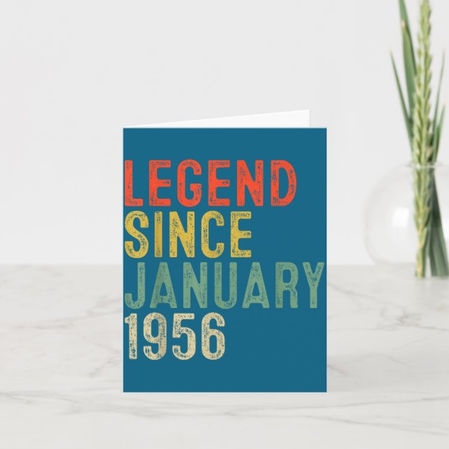Legend Since January 1956 70th Birthday 70 Year Ol Karte (Vorderseite)