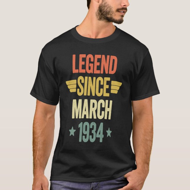 Legend Since March 1934 T-Shirt (Vorderseite)