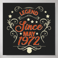 Legend Since May 1972. 50th birthday sayings
