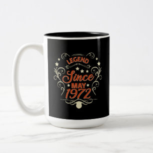 Legend Since May 1972. 50th birthday sayings Zweifarbige Tasse