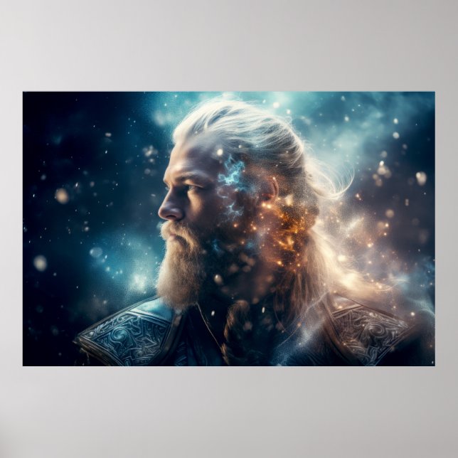Legend Warrior Fantastische kosmische Magie Poster (Vorne)