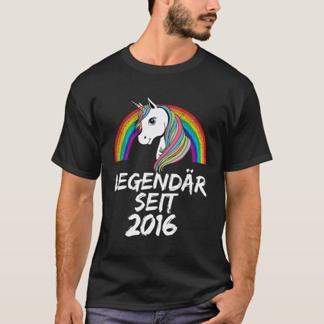 Legendã Blitzer R Seit 2016 Einhorn Regenbogen Lus T-Shirt (Vorderseite)