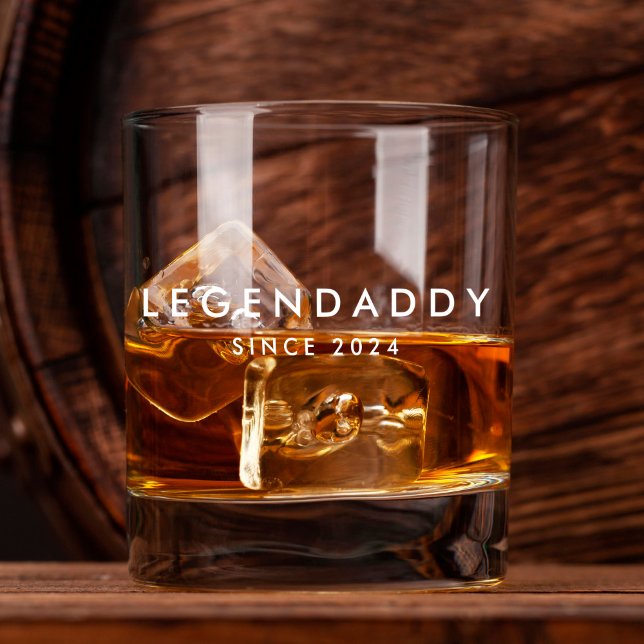 Legendaddy seit für den legendären Vater Minimalis Whiskyglas (whiskey glass for legendary dads)