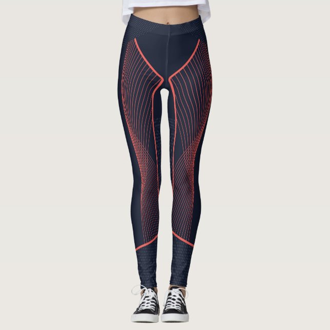 Légendaire mouvement - Leggings d'élégance géométr (Devant)