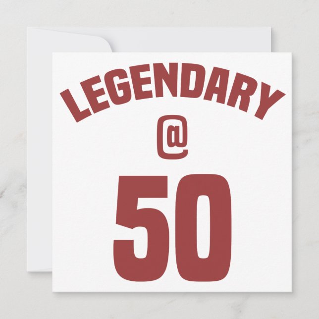 Legendär 50. Geburtstag Karte (Vorderseite)