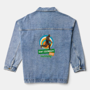 Legendär bleibe, Behaltend Funny Bigfoot Jeansjacke