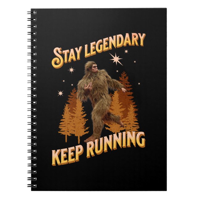 Legendär bleibe, Behaltend Funny Bigfoot Notizblock (Vorderseite)