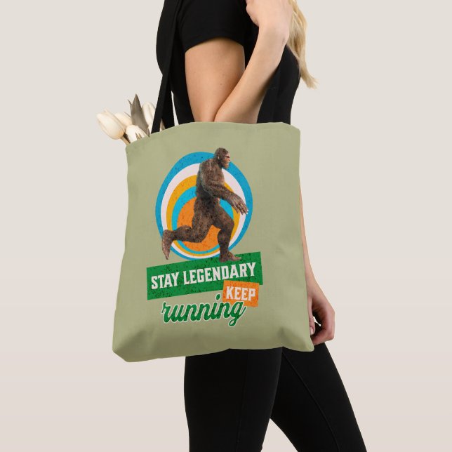Legendär bleibe, Behaltend Funny Bigfoot Tasche (Von Nahem)