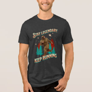 Legendär bleibe, Behaltend Funny Bigfoot Tri-Blend Shirt