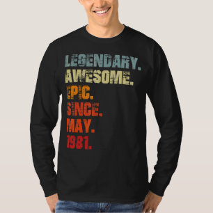 Legendär großartig episch seit Mai 1981 Vintage Ge T-Shirt