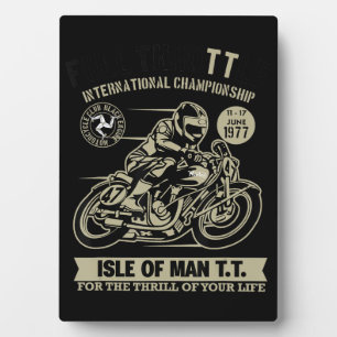 Legendär mit Motorrad Racing Art Geschenk Fotoplatte