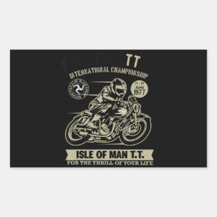 Legendär mit Motorrad Racing Art Geschenk Rechteckiger Aufkleber