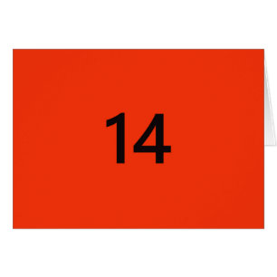 Legendär Nr. 14 in Orange und Schwarz