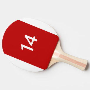 Legendär Nr. 14 in rot und weiß Tischtennis Schläger