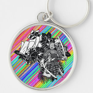 Legendär Samurai Warrior mit Katana Design Schlüsselanhänger