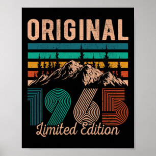 Legendär seit 1965 Geburtstag Wandern Berge Vin Poster