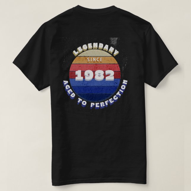 Legendär seit 1982 Retro T-Shirt (Design Rückseite)