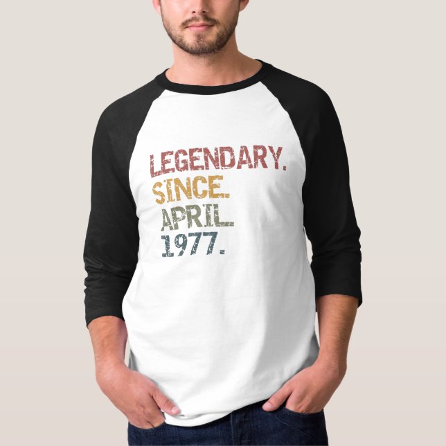 Legendär seit April 1977 T-Shirt (Vorderseite)