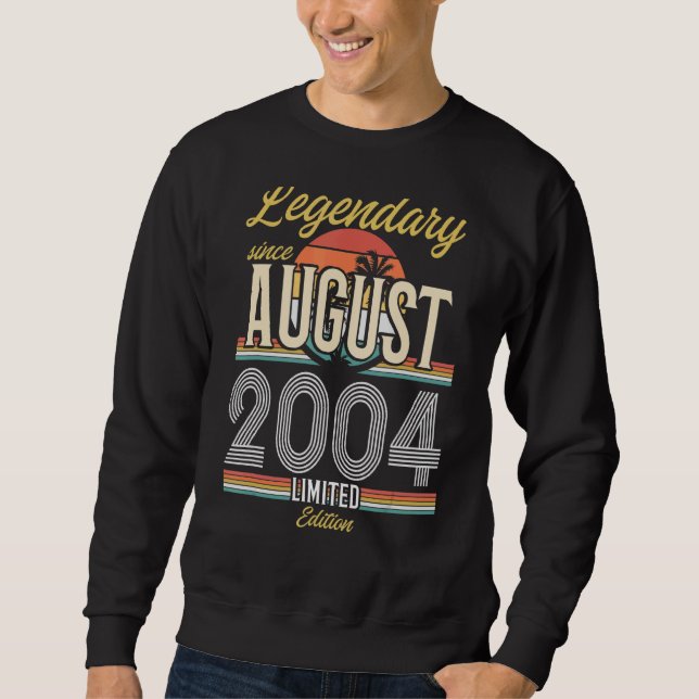 Legendär Seit August 2004 Vintag Sweatshirt (Vorderseite)