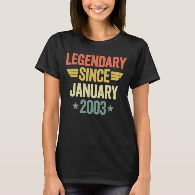 Legendär seit Januar 2003 T-Shirt (Vorderseite)