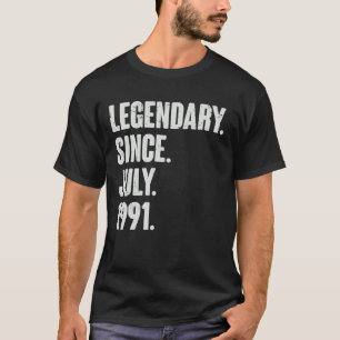 Legendär seit Juli 1991 31 Jahre alt 31. Geburt T-Shirt