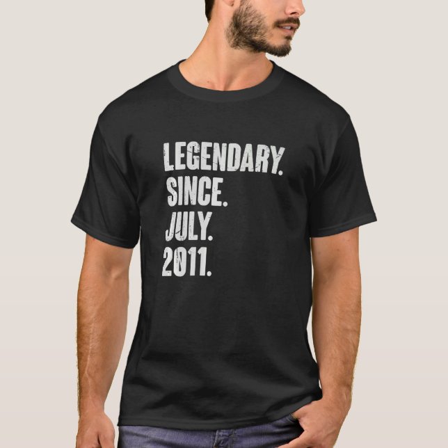 Legendär seit Juli 2011 11 Jahre alt 11 Jahre T-Shirt (Vorderseite)