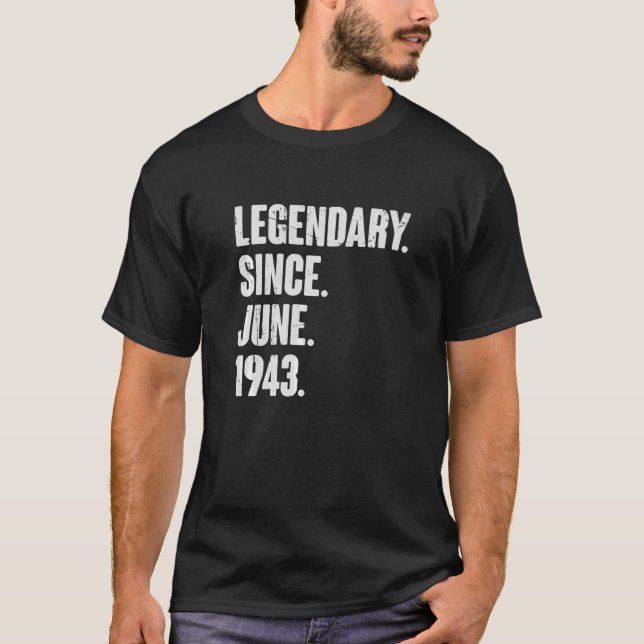 Legendär seit Juni 1943 79 Jahre alt 79. Geburt T-Shirt (Vorderseite)
