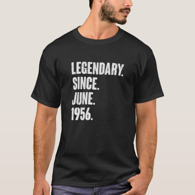 Legendär seit Juni 1956 66 Jahre alt 66. Geburtsta T-Shirt (Vorderseite)