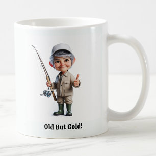 Legendär Senior Angler einsatzbereit Kaffeetasse