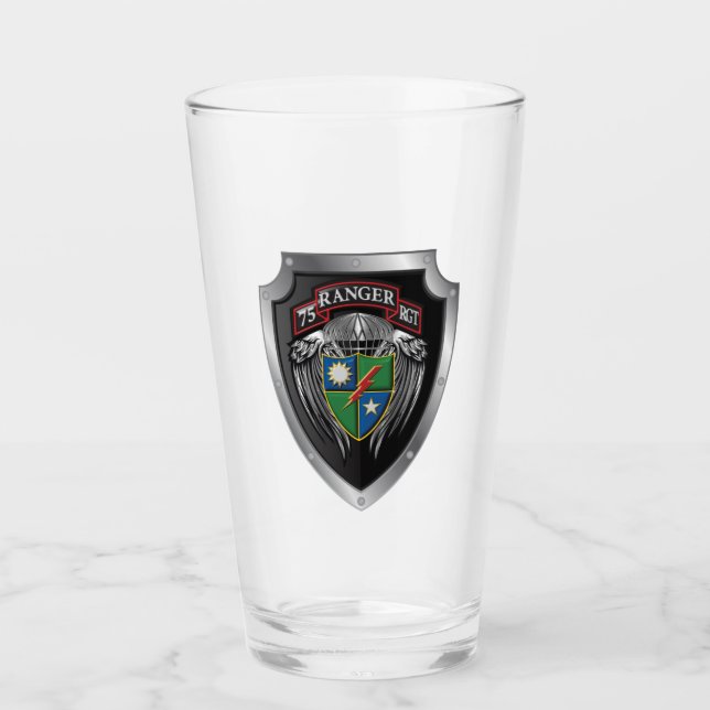 Legendäre 75. Ranger Regiment Custom Shield Glas (Vorderseite)