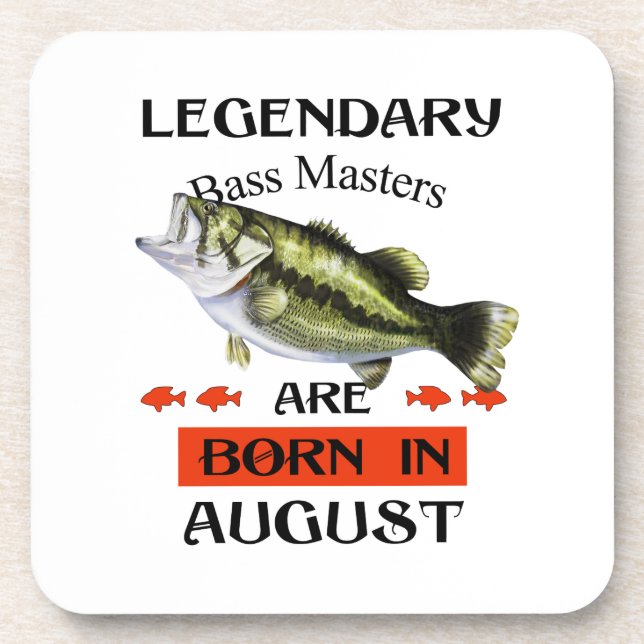 Legendäre Bassmeister sind im August Geboren Getränkeuntersetzer (Vorderseite)