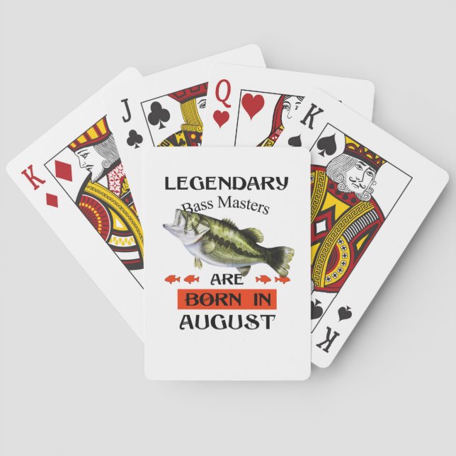 Legendäre Bassmeister sind im August Geboren Spielkarten (Rückseite)
