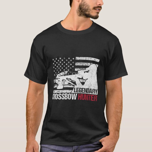 Legendäre Crossbow Hunter Jagd T-Shirt (Vorderseite)