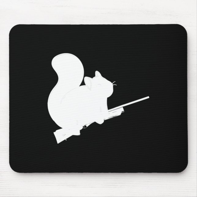 Legendäre Eichhörnchen Jagd Byck Design Pelle Mousepad (Vorne)
