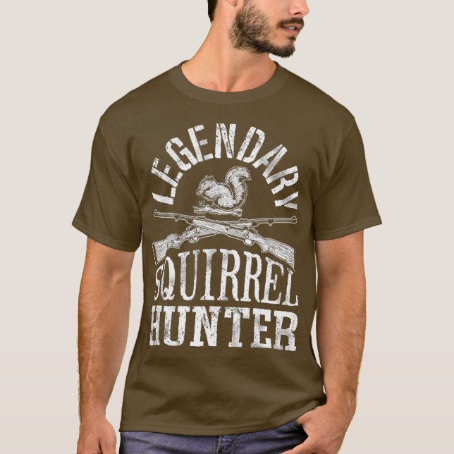 Legendäre Eichhörnchenjäger Jagd Funny Vintag T-Shirt (Vorderseite)