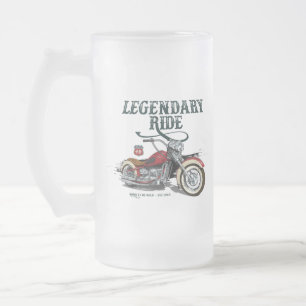 Legendäre Fahrt Mattglas Bierglas