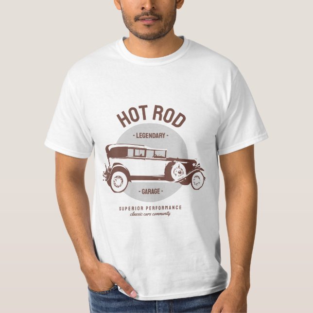 Legendäre Frisierte Auto Garage, Auto T-Shirt (Vorderseite)