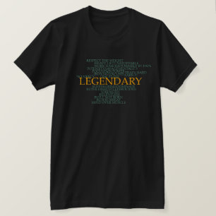 Legendäre Gym-Motivations-Wortwolke-Workout T-Shirt