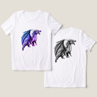 "Legendäre Kreaturen: Intrikate Schwarz & Weiß Tri-Blend Shirt