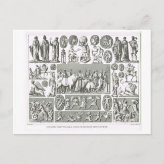 Legendäre mythologische Figuren, Griechenland und  Postkarte