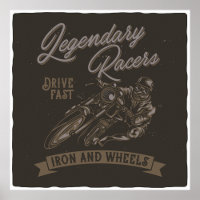 Legendäre Rennfahrer-Poster