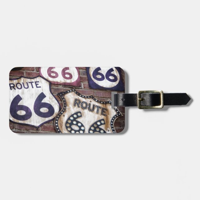 Legendäre Route 66 Gepäckanhänger (Vorderseite horizontal)