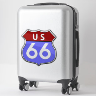 Legendäre Route 66 Road Sign Aufkleber