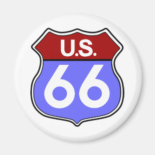 Legendäre Route 66 Road Sign Magnet